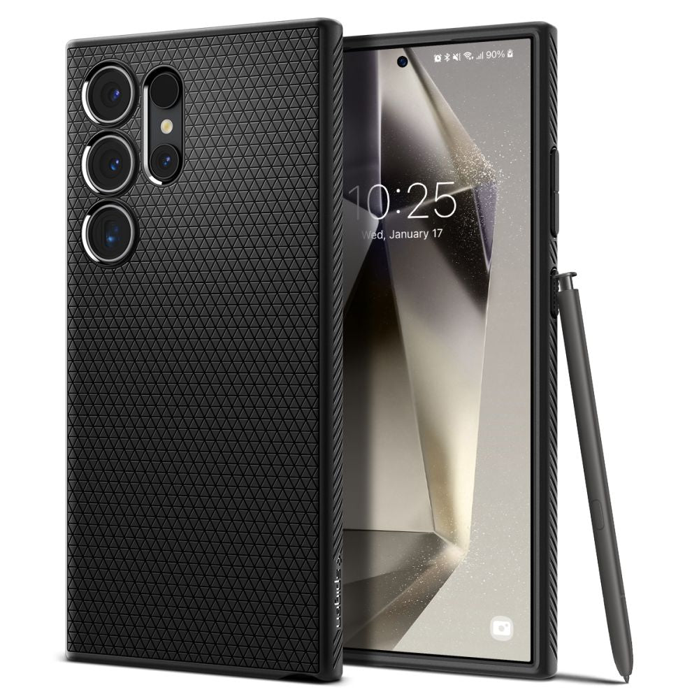 Etui til Samsung Galaxy S24 Ultra S928, Spigen, Liquid Air, Svart 