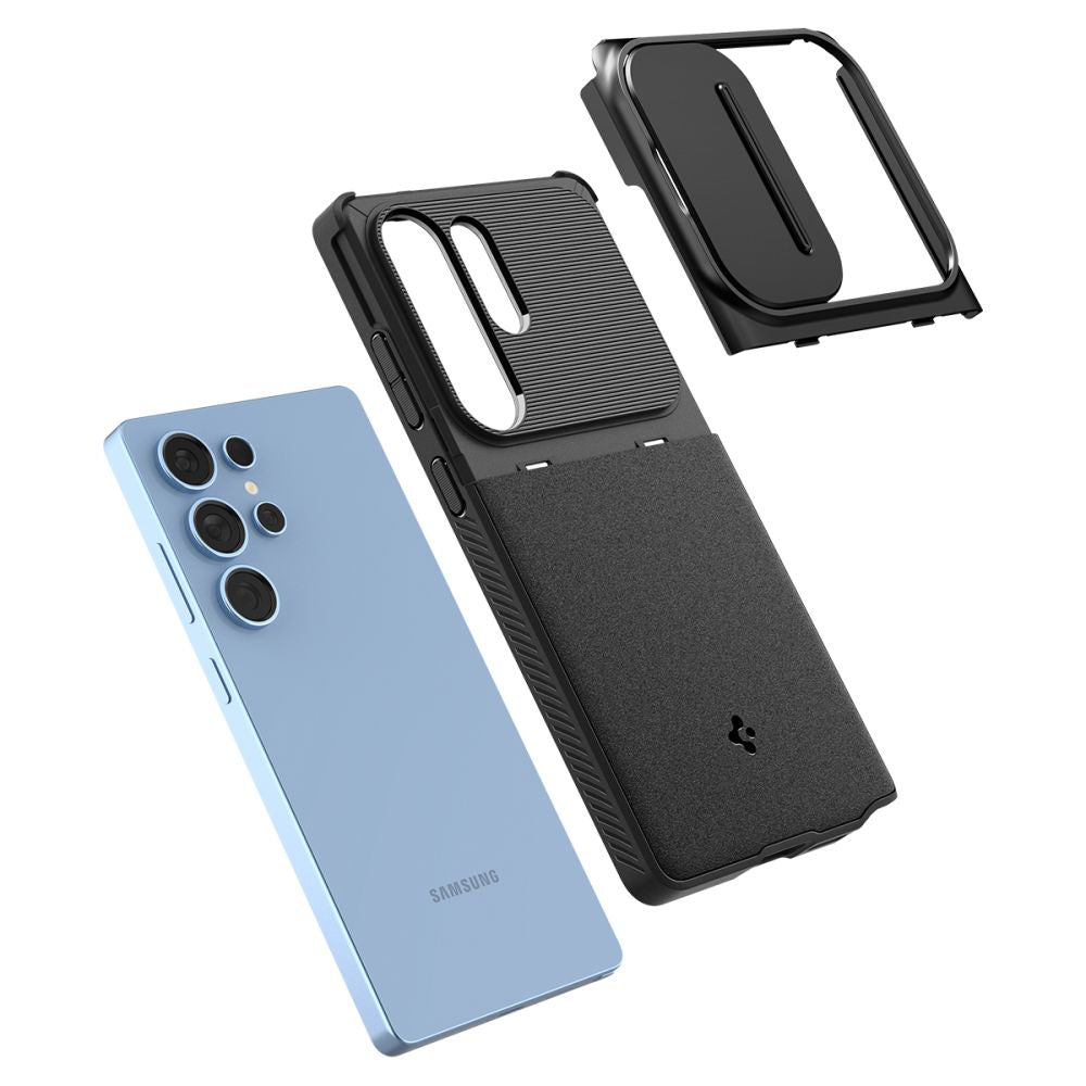 Deksel for Samsung Galaxy S25 Ultra S938, Spigen, OPTIK ARMOR, Svart ACS08969