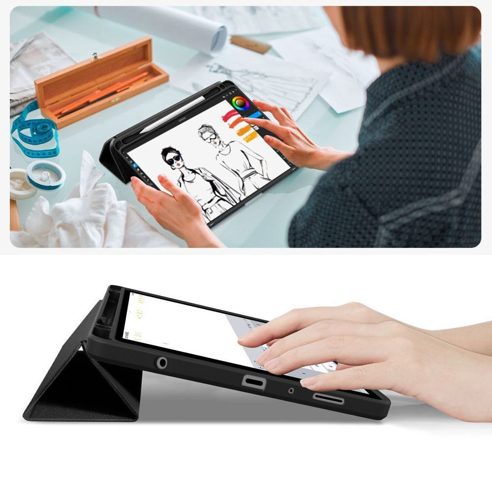 Deksel for Samsung Galaxy Tab A11 / Tab A9, Tech-Protect, SC PEN Hybrid, Svart
