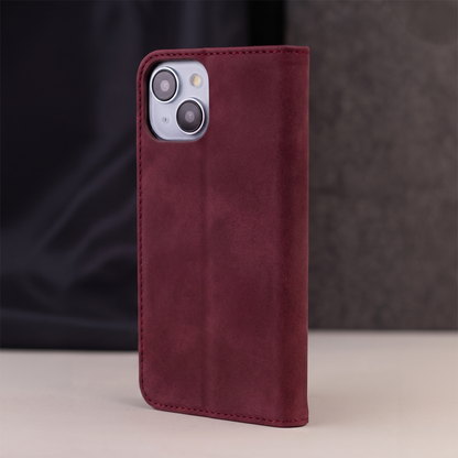 Etui for Samsung Galaxy A18 5G A186 / A17 4G A175 / A17 5G A176 / A26 A266, OEM, Smart Suede, burgunderrød