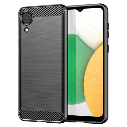 Deksel til Samsung Galaxy A03 Core A032, Techsuit, Karbon, Svart