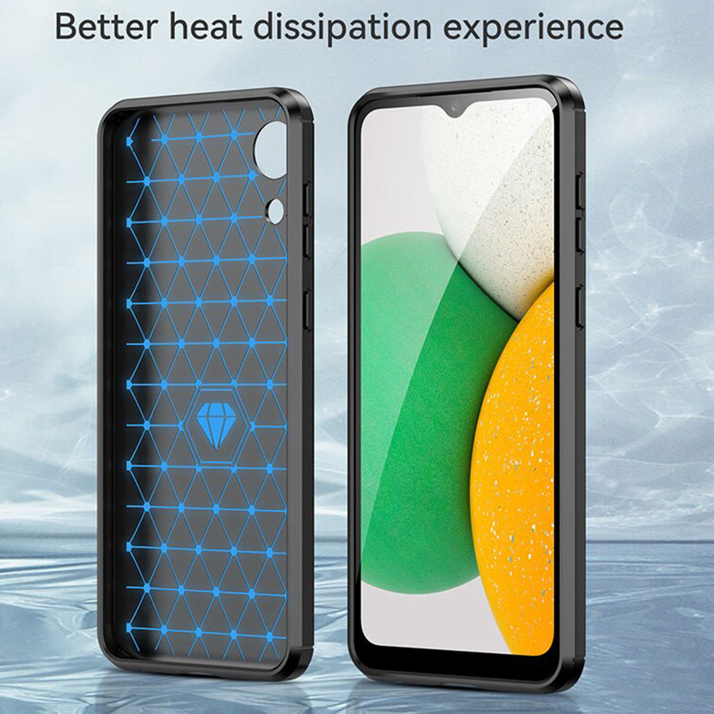 Deksel til Samsung Galaxy A03 Core A032, Techsuit, Karbon, Svart