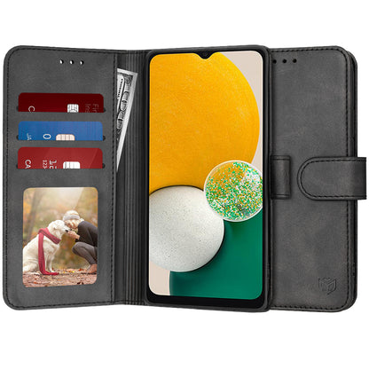 Deksel til Samsung Galaxy A04s A047 / A13 5G A136, Techsuit, Diary Book, Svart