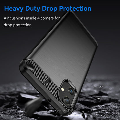 Deksel til Samsung Galaxy A05 A055, Techsuit, Karbon, Svart
