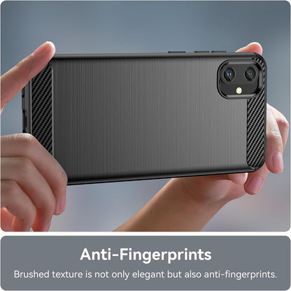 Deksel til Samsung Galaxy A05 A055, Techsuit, Karbon, Svart