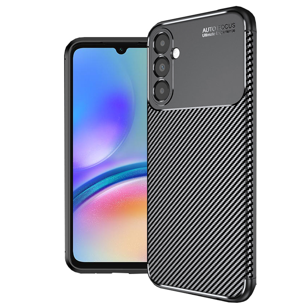 Deksel for Samsung Galaxy A05s A057, Techsuit, CarbonFiber, Svart