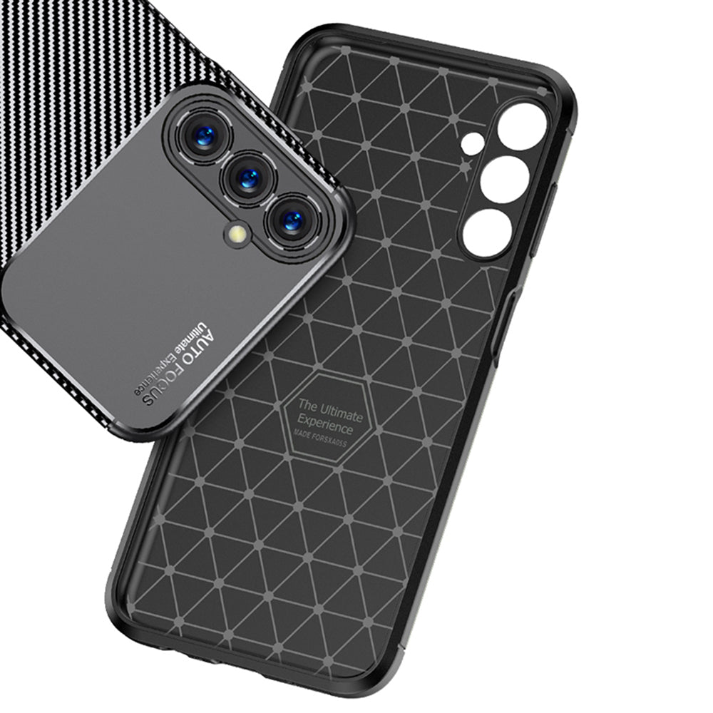Deksel for Samsung Galaxy A05s A057, Techsuit, CarbonFiber, Svart