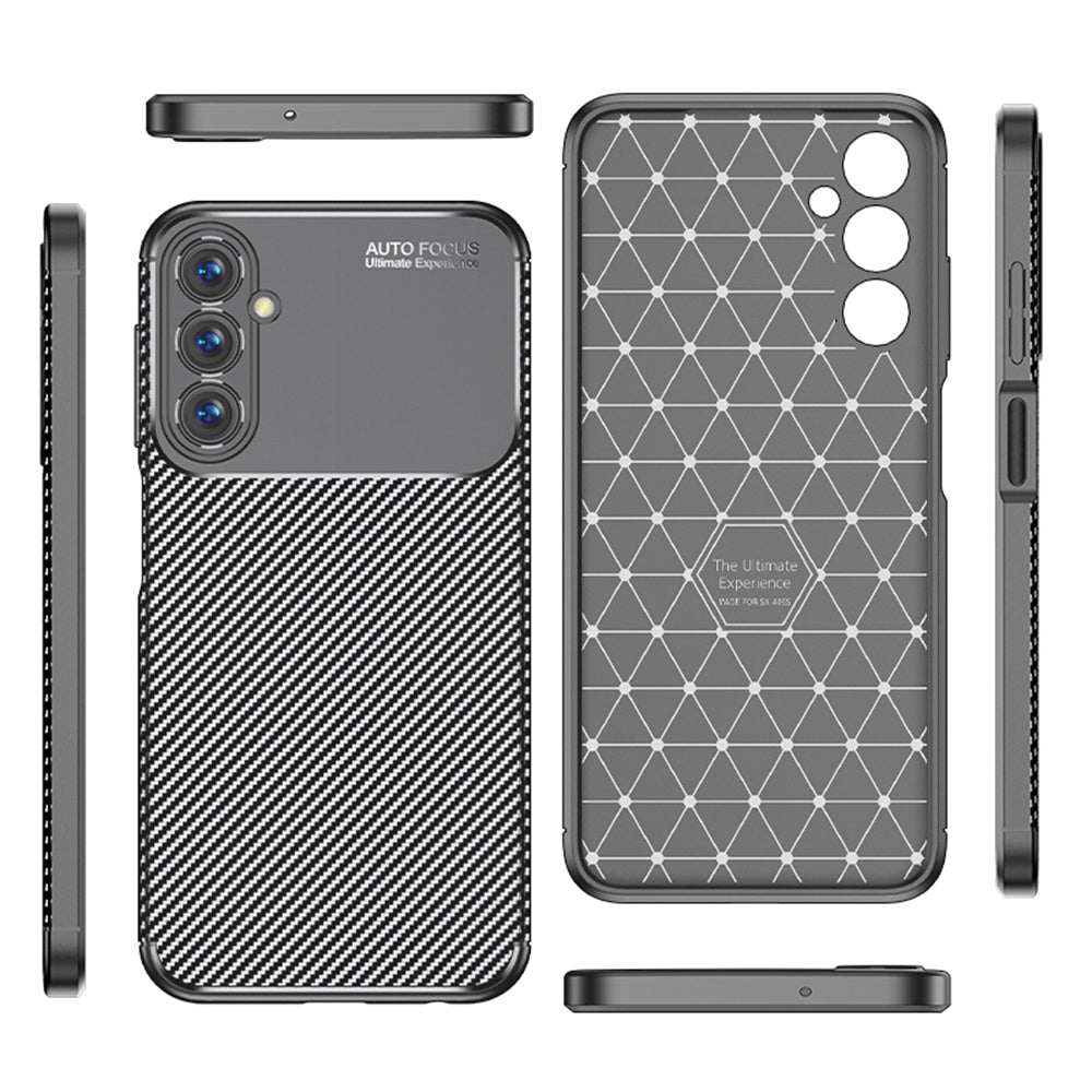 Deksel for Samsung Galaxy A05s A057, Techsuit, CarbonFiber, Svart