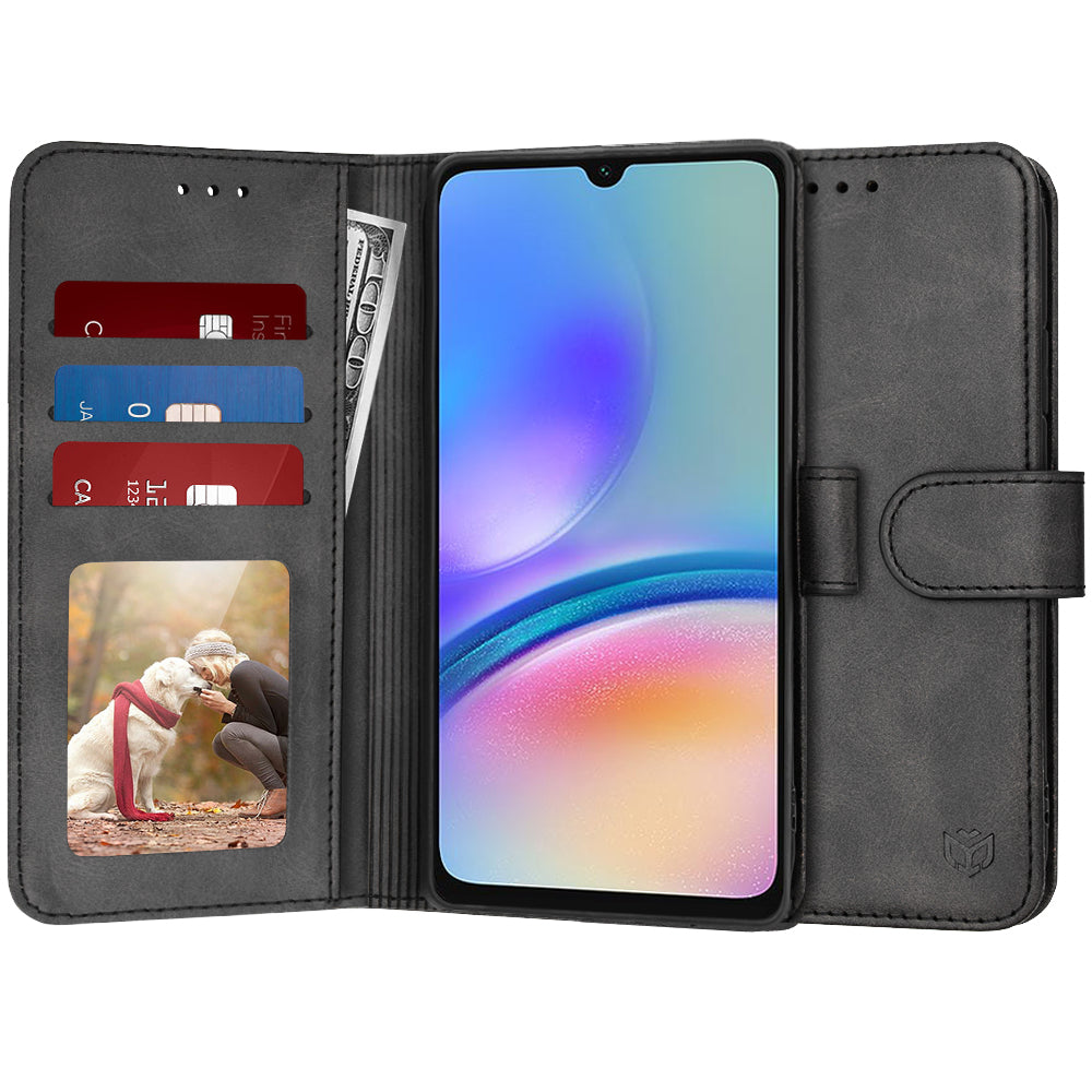Deksel for Samsung Galaxy A05s A057, Techsuit, Diary Book, Svart