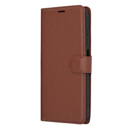 Deksel for Samsung Galaxy A05s A057, Techsuit, Leather Folio, Brun