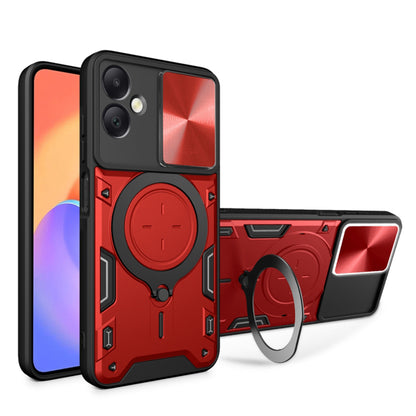 Deksel til Samsung Galaxy A06 A065, Techsuit, CamGuard Pro, Rød