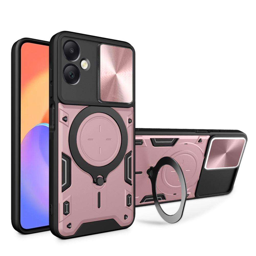 Deksel til Samsung Galaxy A06 A065, Techsuit, CamGuard Pro, Rosa Gull