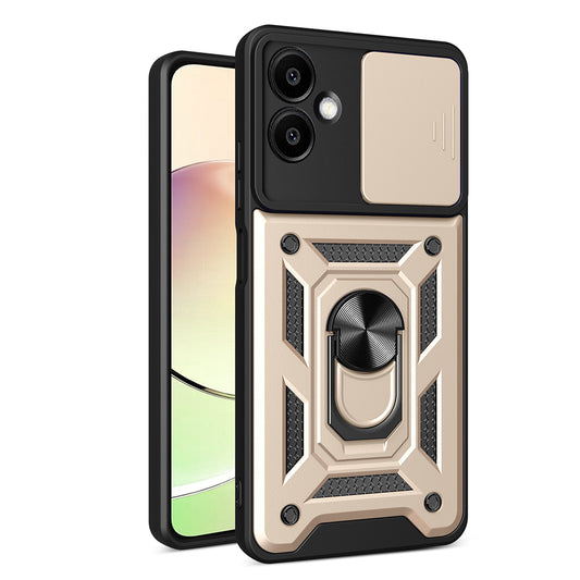 Deksel til Samsung Galaxy A06 A065, Techsuit, CamShield, Gullfarget