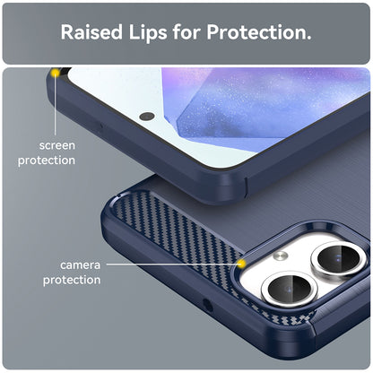 Deksel for Samsung Galaxy A06 A065, Techsuit, Karbon, Blå
