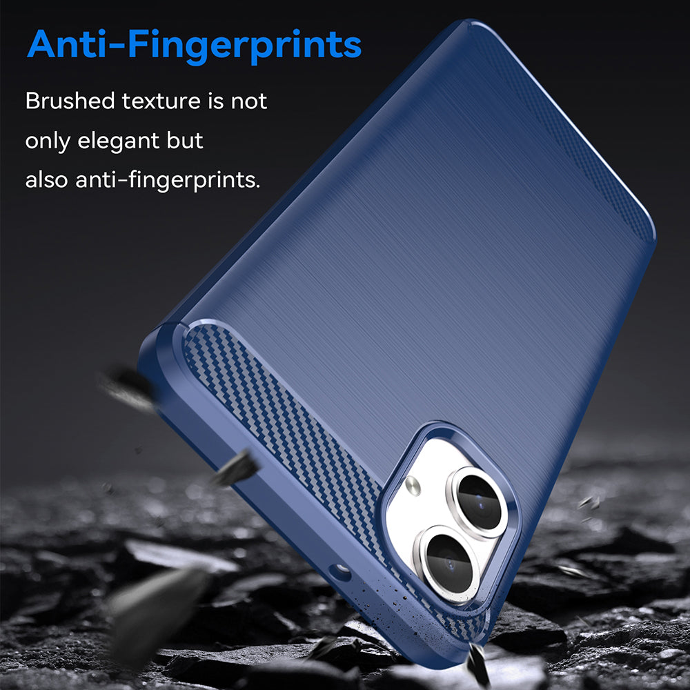 Deksel for Samsung Galaxy A06 A065, Techsuit, Karbon, Blå