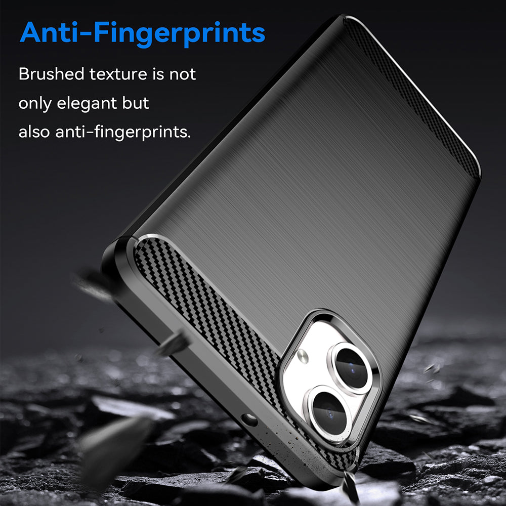 Deksel til Samsung Galaxy A06 A065, Techsuit, Karbon, Svart