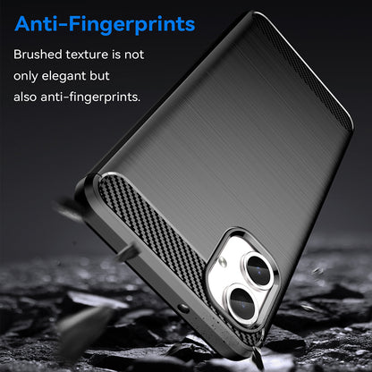 Deksel til Samsung Galaxy A06 A065, Techsuit, Karbon, Svart