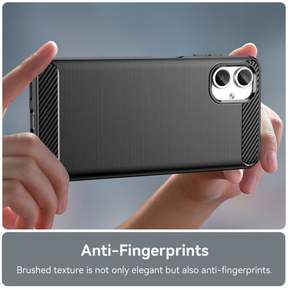 Deksel til Samsung Galaxy A06 A065, Techsuit, Karbon, Svart