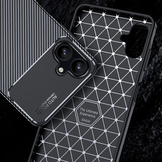 Deksel for Samsung Galaxy A06 A065, Techsuit, CarbonFiber, Svart