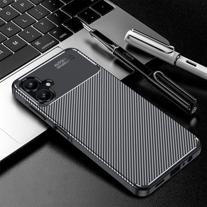 Deksel for Samsung Galaxy A06 A065, Techsuit, CarbonFiber, Svart