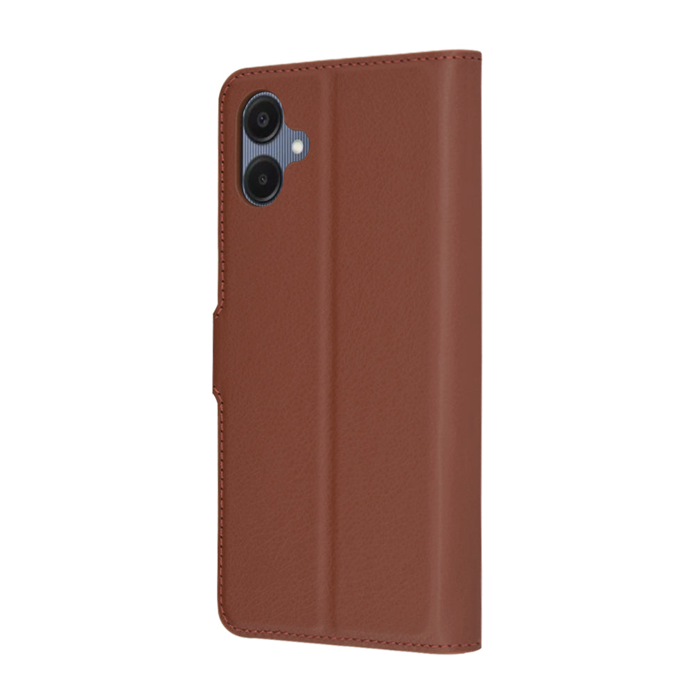 Deksel for Samsung Galaxy A06 A065, Techsuit, Leather Folio, Brun