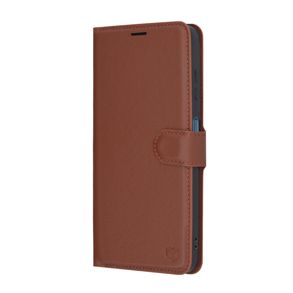 Deksel for Samsung Galaxy A06 A065, Techsuit, Leather Folio, Brun