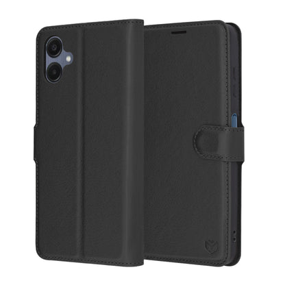 Deksel for Samsung Galaxy A06 A065, Techsuit, Leather Folio, Svart