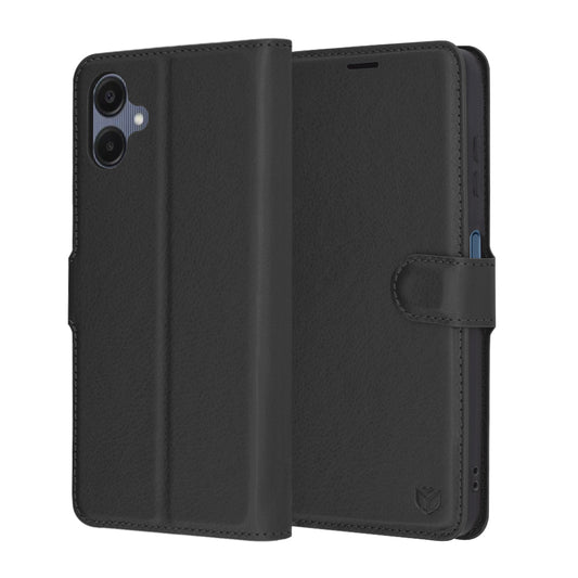 Deksel for Samsung Galaxy A06 A065, Techsuit, Leather Folio, Svart