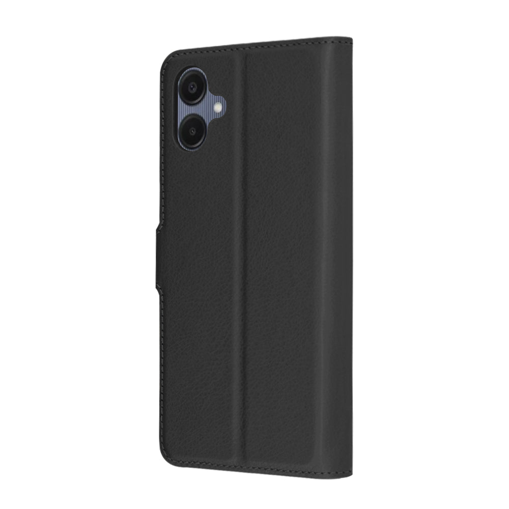 Deksel for Samsung Galaxy A06 A065, Techsuit, Leather Folio, Svart