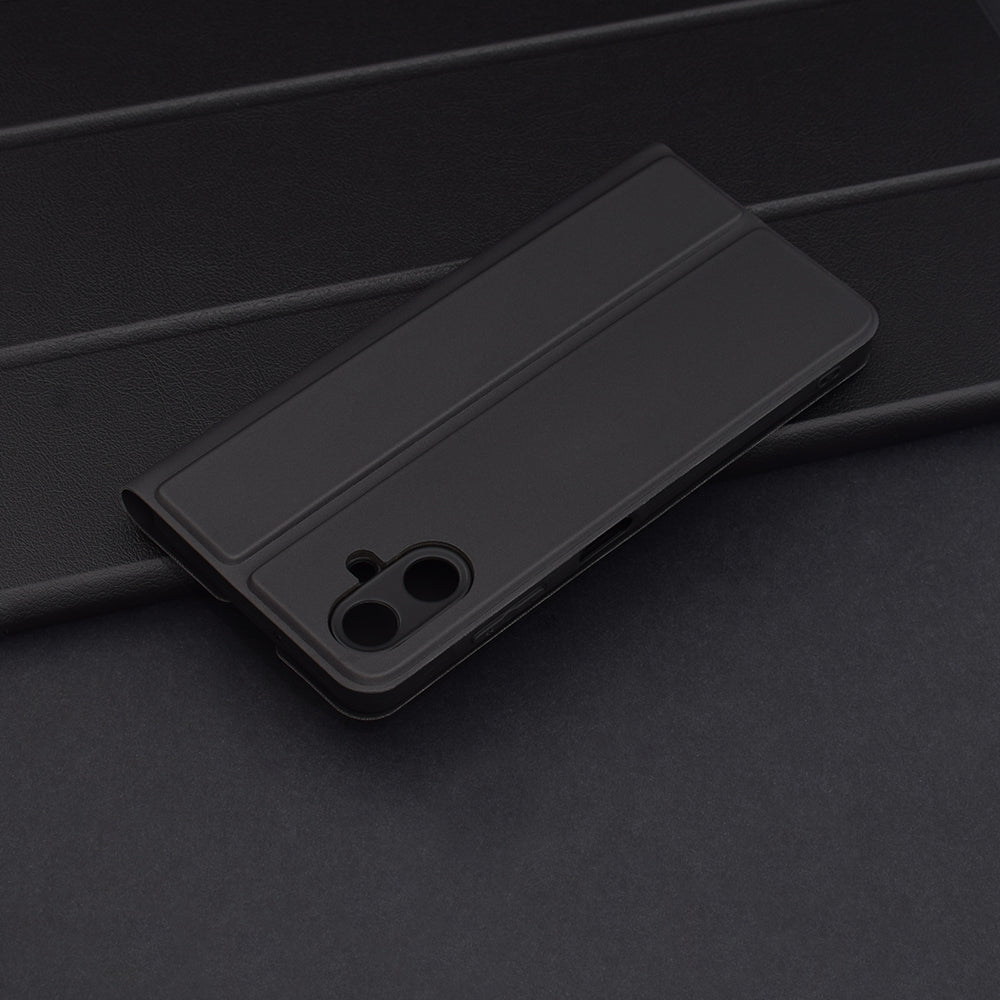 Deksel til Samsung Galaxy A06 A065, Techsuit, Magskin Book, Svart