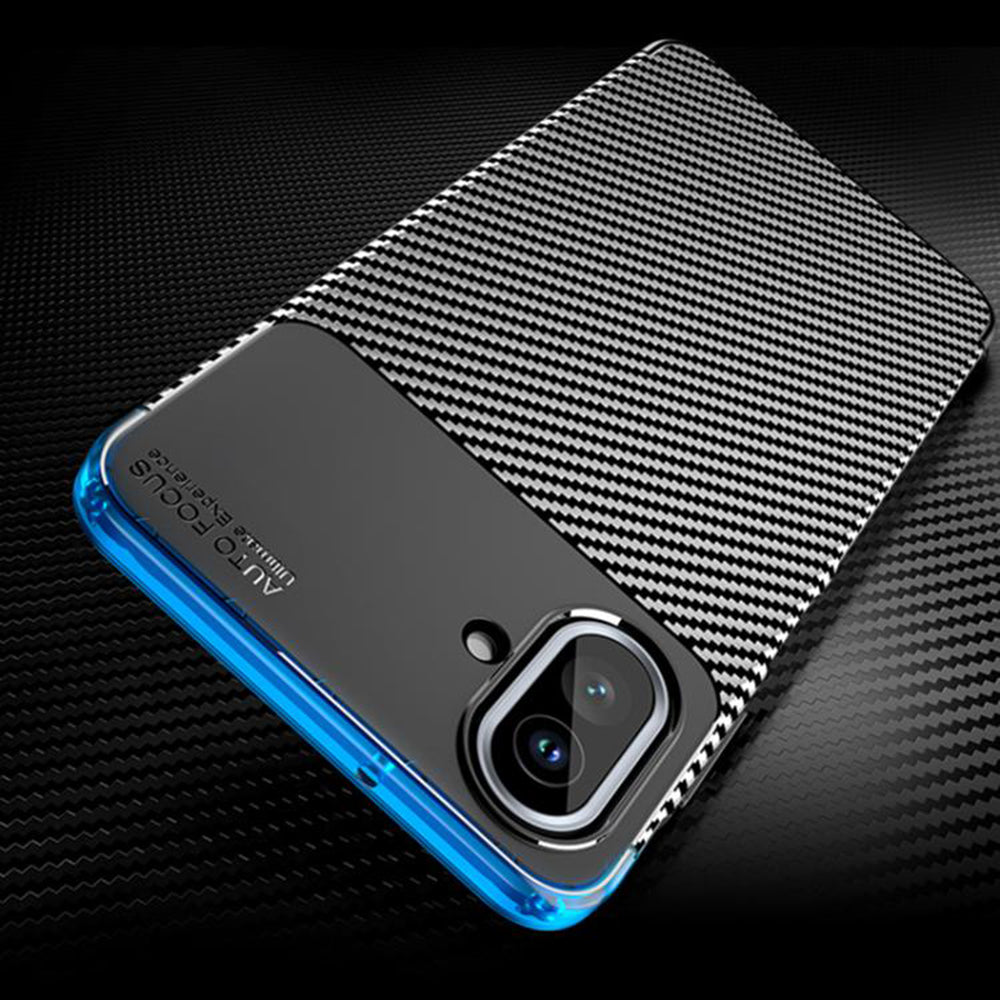 Deksel til Samsung Galaxy A07 4G A075, Techsuit, CarbonFiber, Svart