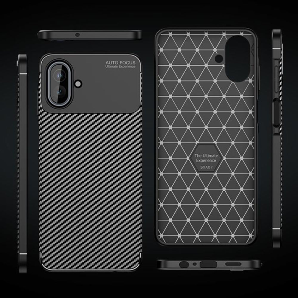 Deksel til Samsung Galaxy A07 4G A075, Techsuit, CarbonFiber, Svart