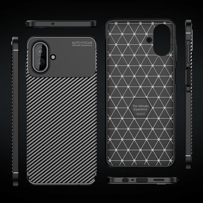 Deksel til Samsung Galaxy A07 4G A075, Techsuit, CarbonFiber, Svart