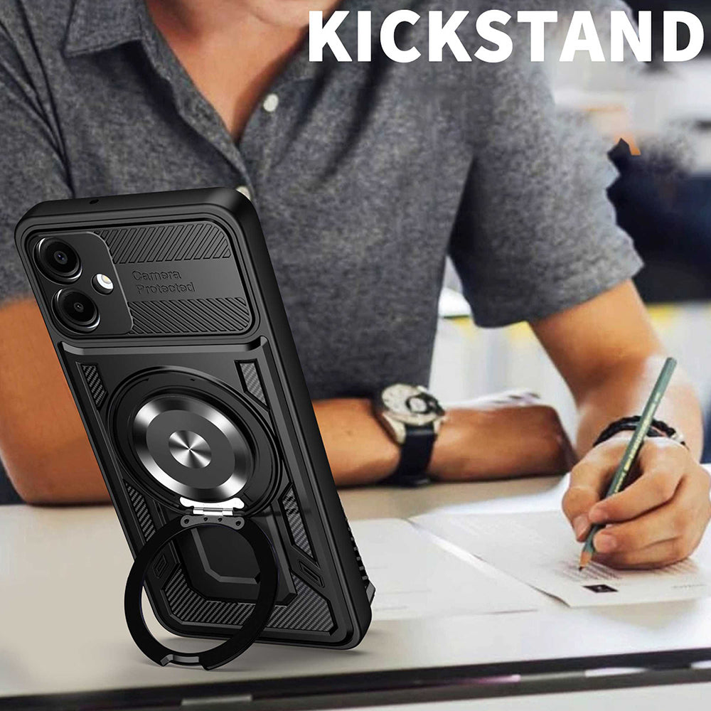 Deksel for Samsung Galaxy A07 4G A075, Techsuit, RuggedCam, Svart