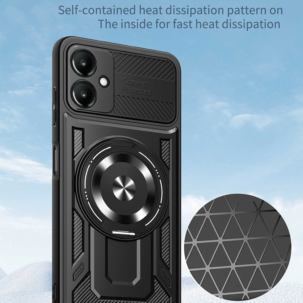 Deksel for Samsung Galaxy A07 4G A075, Techsuit, RuggedCam, Svart