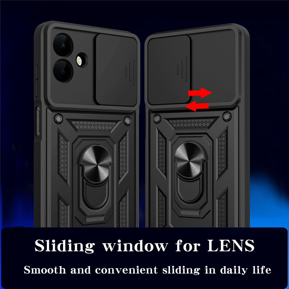 Deksel for Samsung Galaxy A08 4G A085 / A07 5G A076, Techsuit, CamShield, Svart