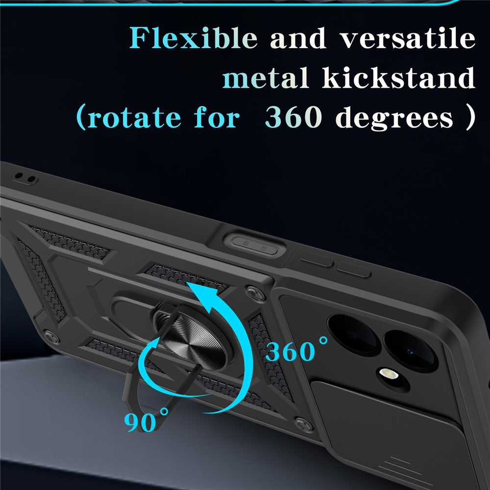 Deksel for Samsung Galaxy A08 4G A085 / A07 5G A076, Techsuit, CamShield, Svart