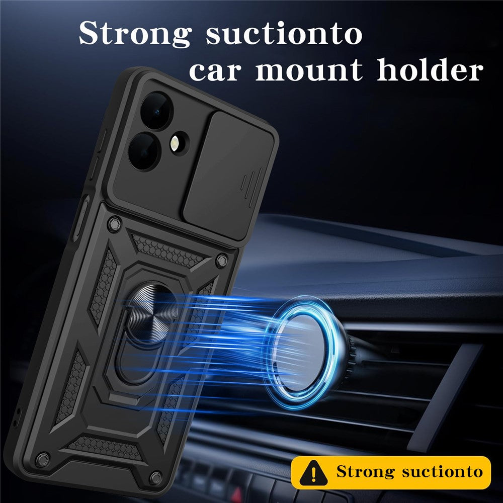 Deksel for Samsung Galaxy A08 4G A085 / A07 5G A076, Techsuit, CamShield, Svart