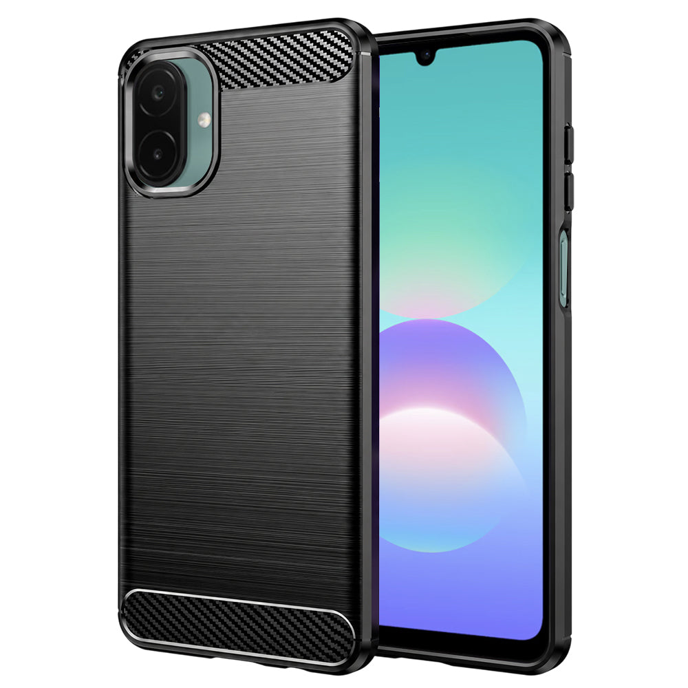Deksel til Samsung Galaxy A08 4G A085 / A07 5G A076, Techsuit, Karbon, Svart
