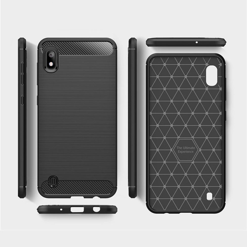 Deksel til Samsung Galaxy A10 A105 / M10 M105, Techsuit, Karbon, Svart