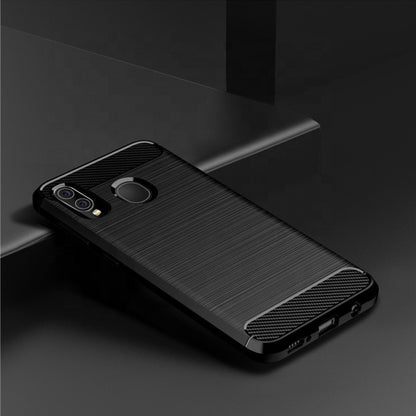 Deksel til Samsung Galaxy A10 A105 / M10 M105, Techsuit, Karbon, Svart