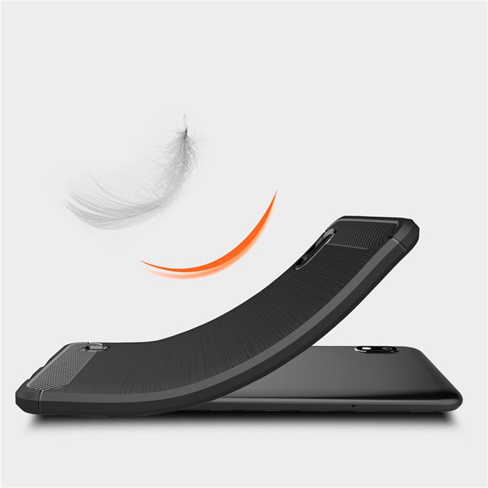 Deksel til Samsung Galaxy A10 A105 / M10 M105, Techsuit, Karbon, Svart