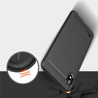 Deksel til Samsung Galaxy A10 A105 / M10 M105, Techsuit, Karbon, Svart