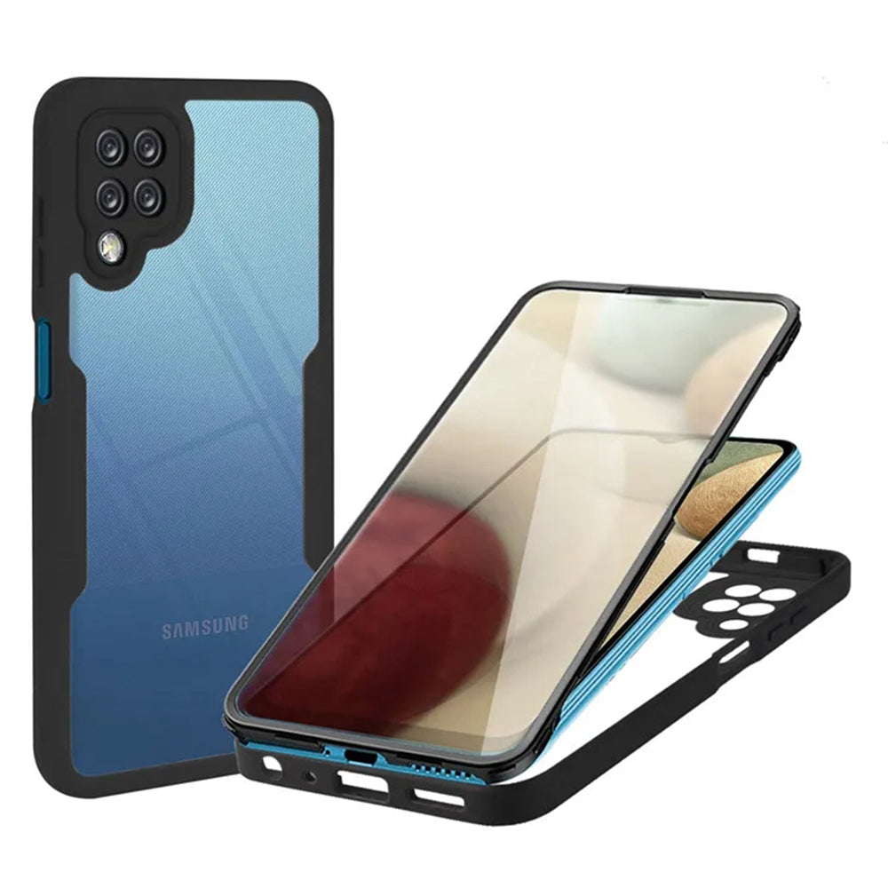 Deksel for Samsung Galaxy A12 A125, Techsuit, ColorVerse 360, Svart
