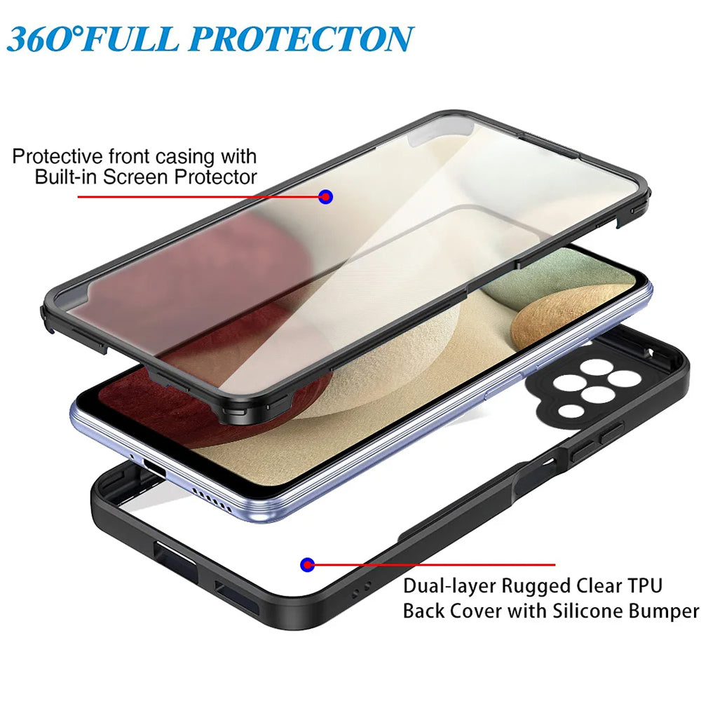 Deksel for Samsung Galaxy A12 A125, Techsuit, ColorVerse 360, Svart