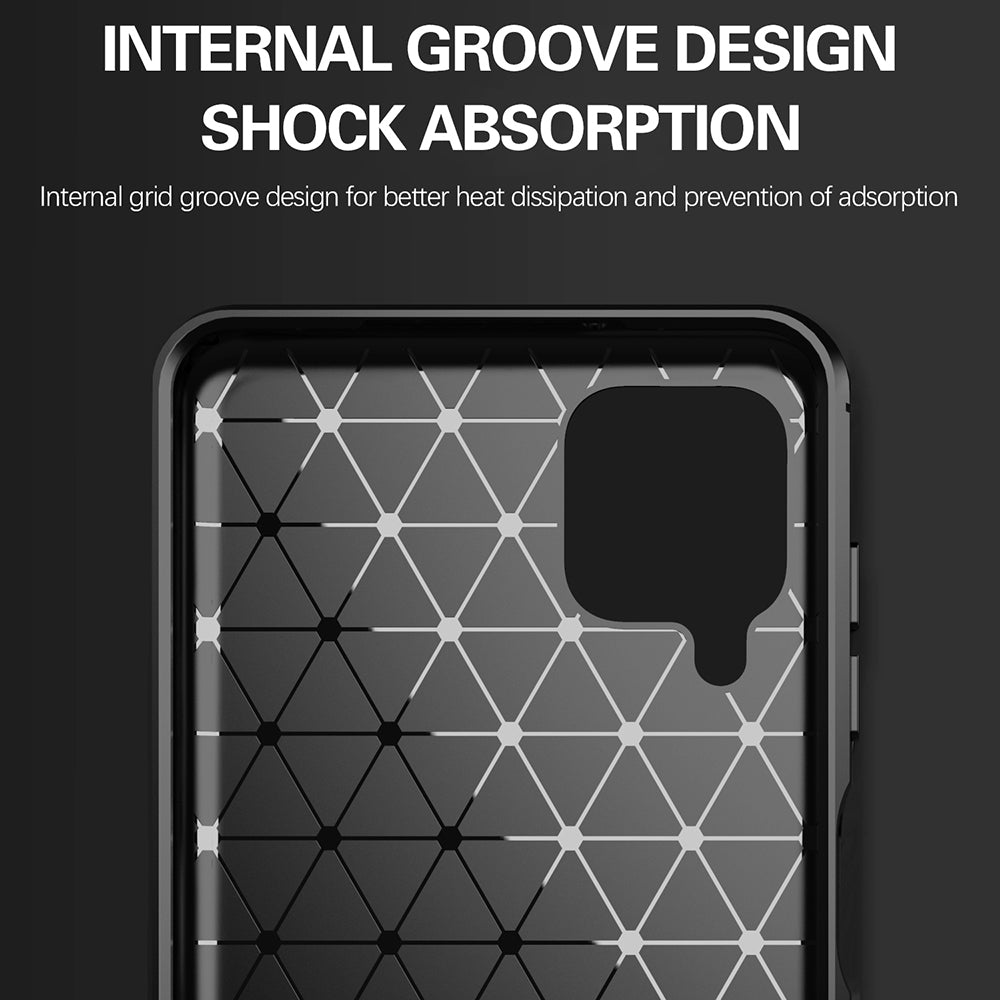 Deksel til Samsung Galaxy A12 Nacho A127 / A12 A125, Techsuit, Karbon, Svart