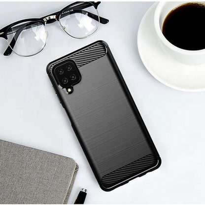 Deksel til Samsung Galaxy A12 Nacho A127 / A12 A125, Techsuit, Karbon, Svart