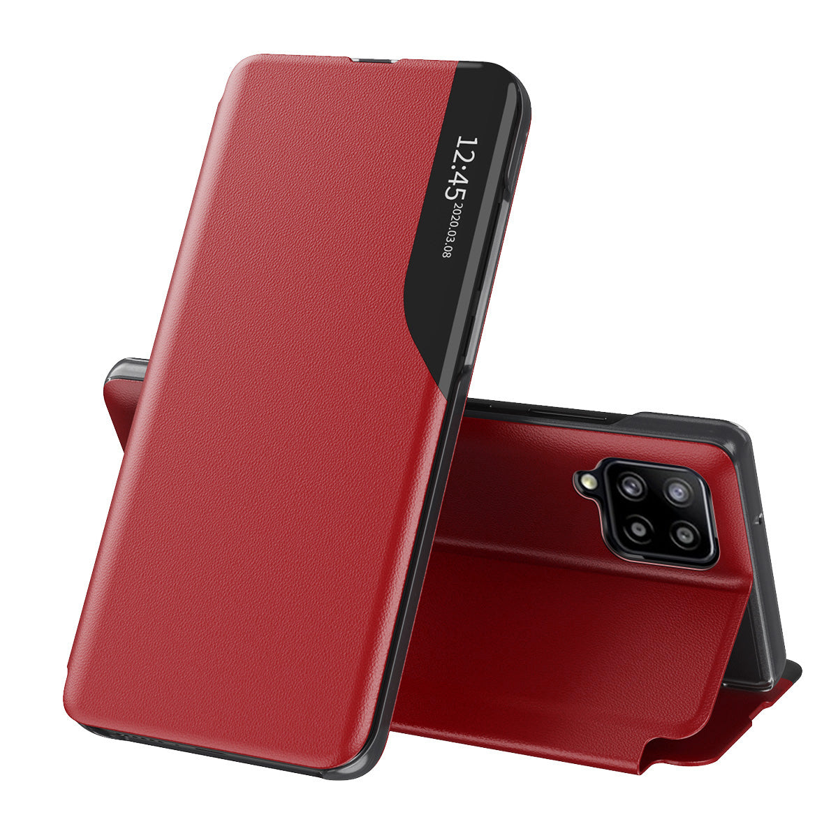Deksel til Samsung Galaxy A12 Nacho A127 / A12 A125, Techsuit, eFold, Rød