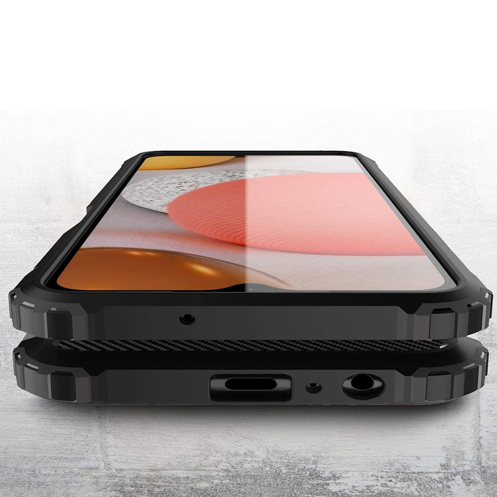 Deksel for Samsung Galaxy A12 Nacho A127 / A12 A125, Techsuit, Hybrid Armor, Svart