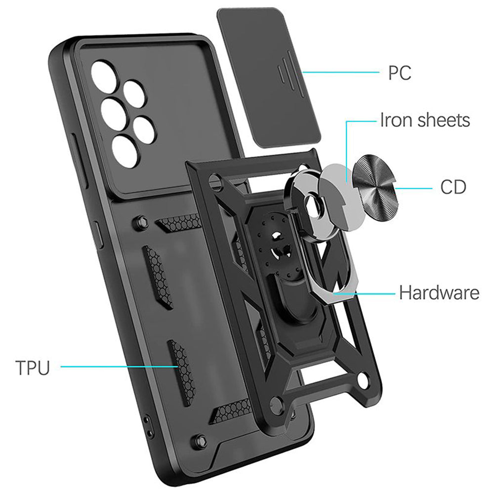 Deksel til Samsung Galaxy A13 A135, Techsuit, CamShield, Svart